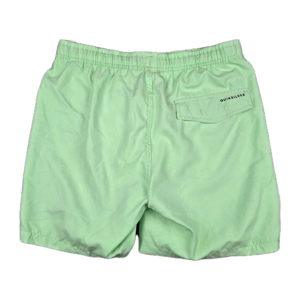 Quiksilver Swim Trunks Men's Small Volley Shorts Lime Green Board Shorts Lined
